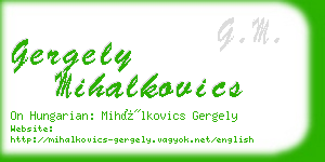gergely mihalkovics business card